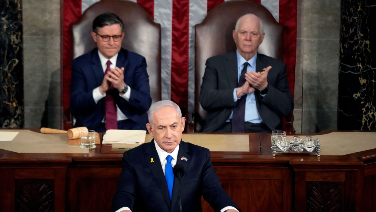 Israeli Prime Minister Benjamin Netanyahu addresses a joint meeting of Congress at the U.S. Capitol on July 24. 
