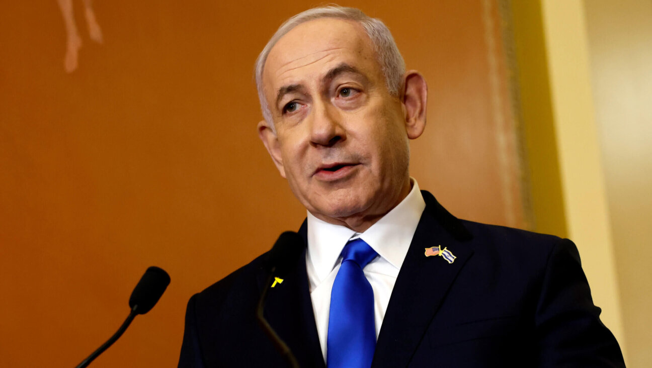 Israeli Prime Minister Benjamin Netanyahu speaks to reporters at the U.S. Capitol Building, July 24.
