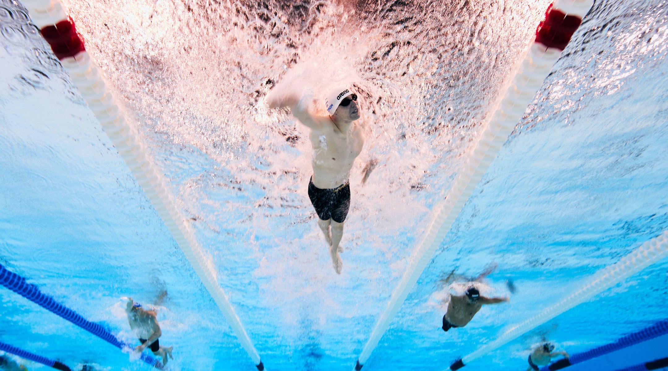 Ami Dadaon competes in the men’s 100-meter freestyle S4 heat at the Paris 2024 Summer Paralympic Games, Aug. 30, 2024, in Nanterre, France. (Adam Pretty/Getty Images)