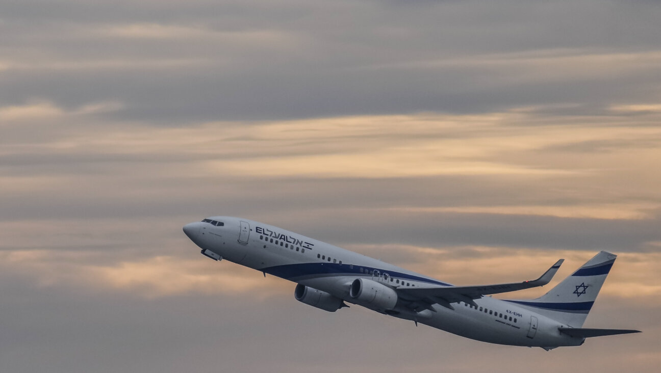 An El Al passenger aircraft takes off.