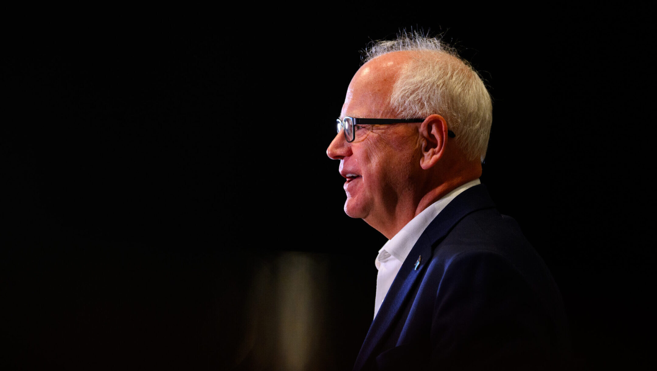 Minnesota Gov. Tim Walz speaks during a press conference regarding new gun legislation at City Hall in Bloomington, Minnesota, Aug. 1, 2024. (Stephen Maturen/Getty Images)