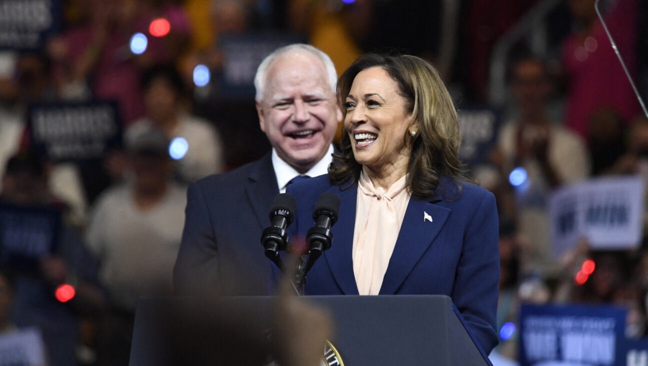 Harris and Walz speak at Temple University's Liacouras Center in Philadelphia Aug. 6.