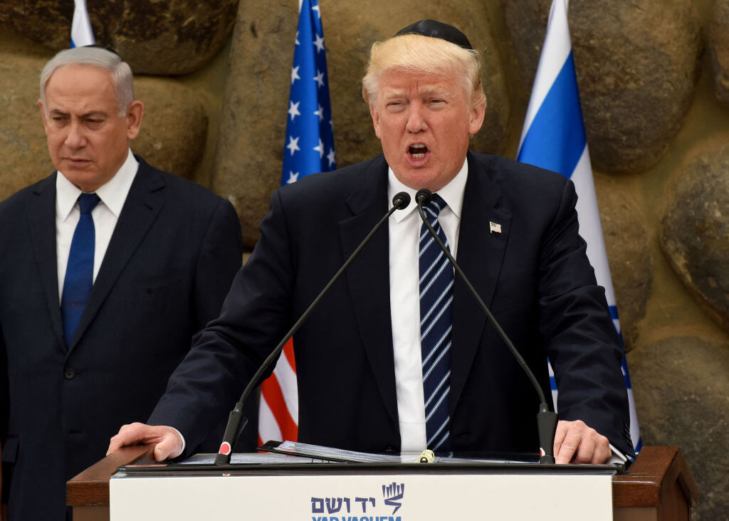 Former President Donald Trump at Yad Vashem on May 23, 2017. 