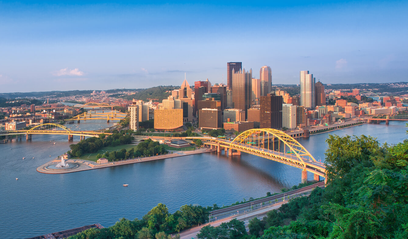 The Pittsburgh skyline.