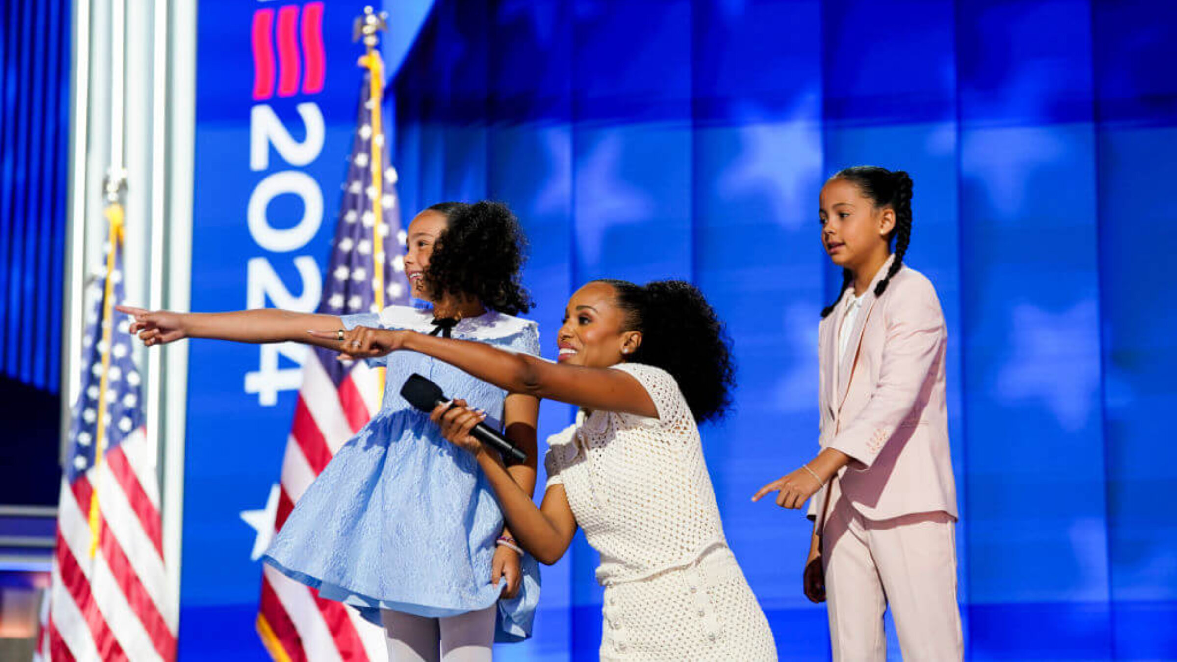 Along with actress Kerry Washington, Kamala Harris' grand nieces taught the DNC's audience how to properly say the vice president's name.