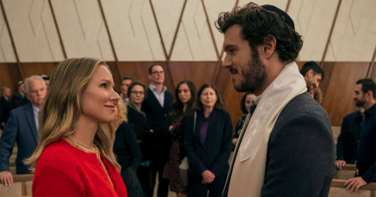 Kristen Bell and Adam Brody in 'Nobody Wants This.'