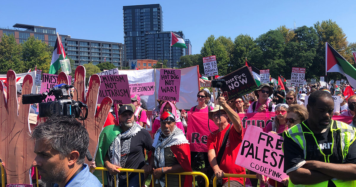 DNC protest attracts multitude of groups, though not tens of thousands ...