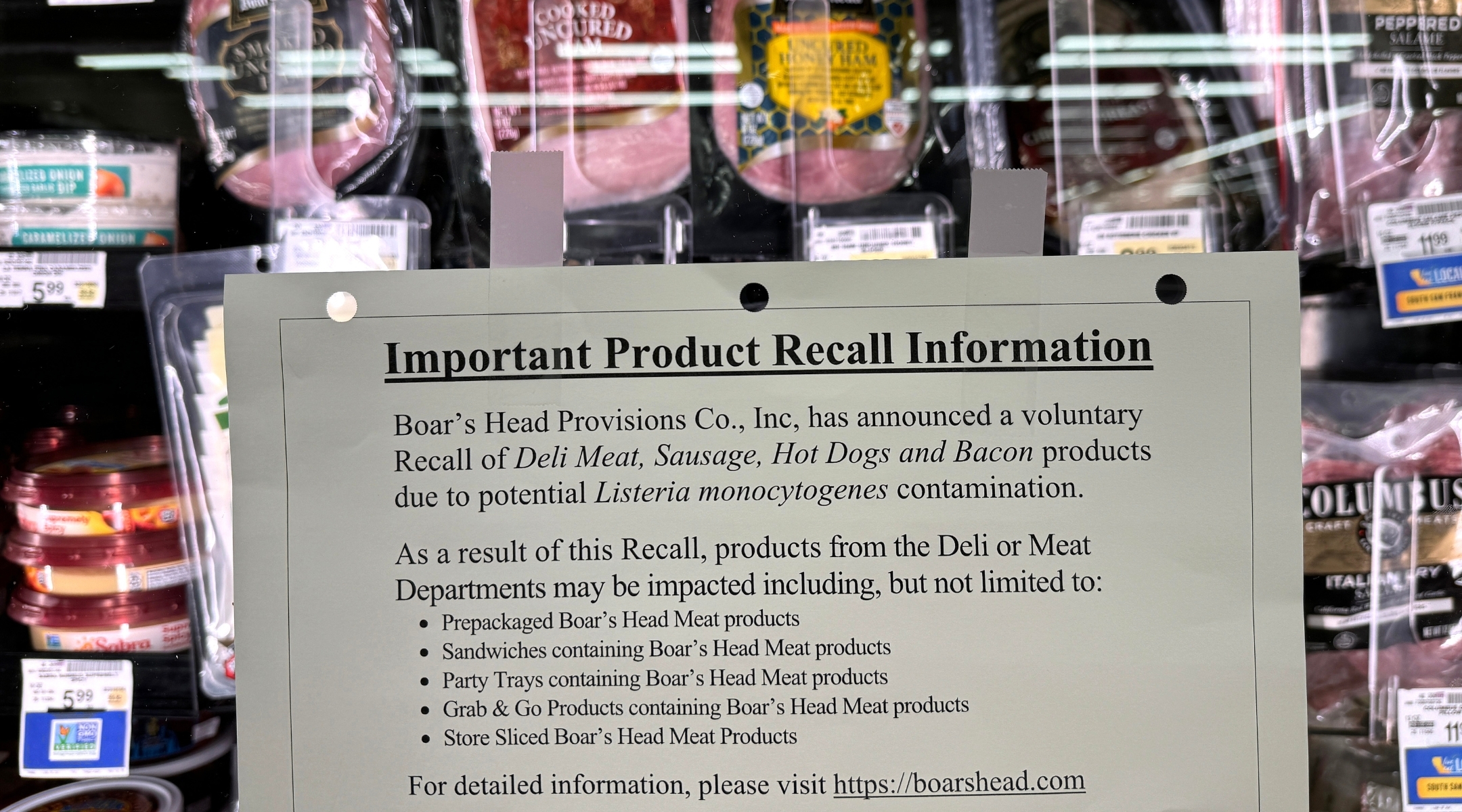 A listeria outbreak in Boar’s Head deli meats led to a recall of millions of pounds of the brand’s products. (Justin Sullivan/Getty Images)