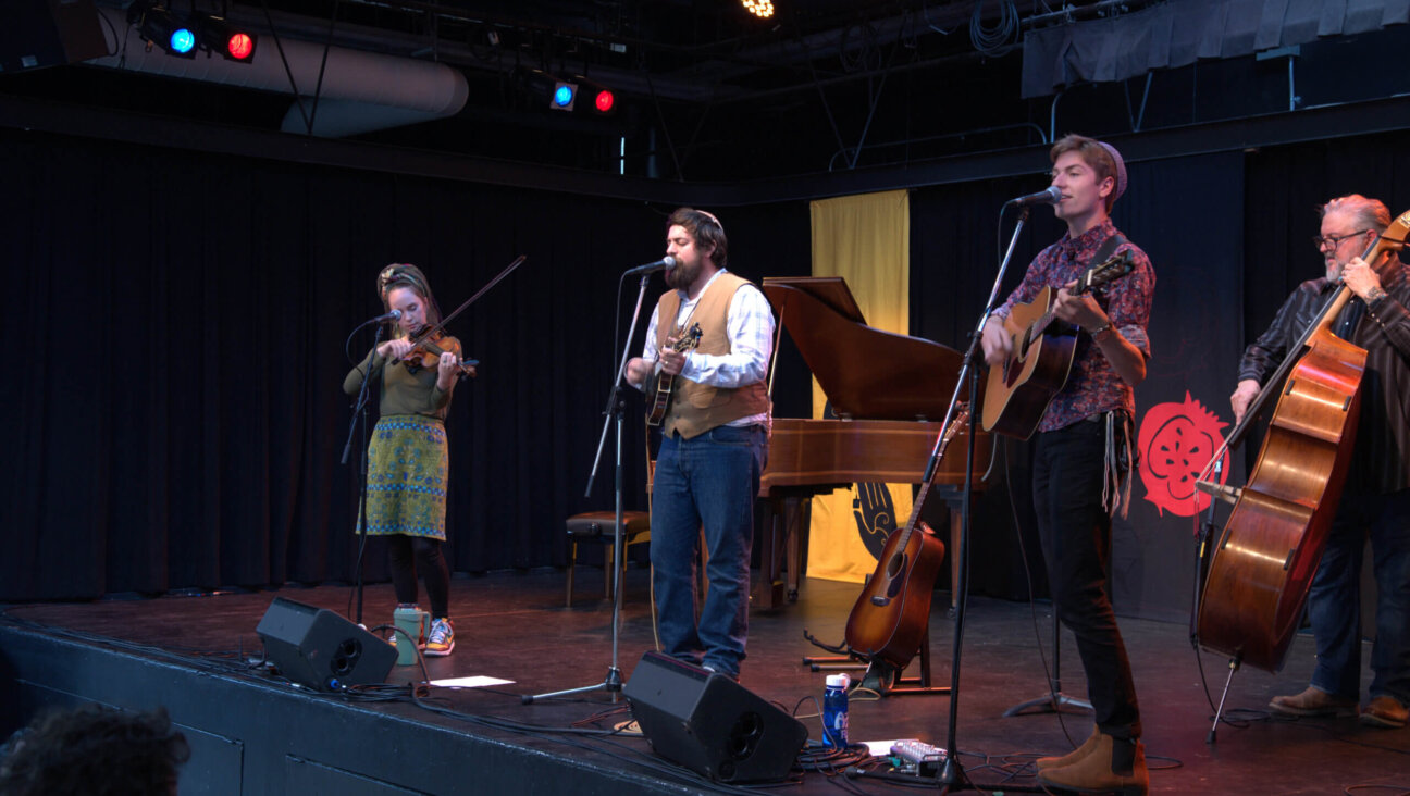 From left to right, Sofía Chiarandini, Ariel Wyner and G Rockwell perform at the Ashkenaz Festival in Toronto.