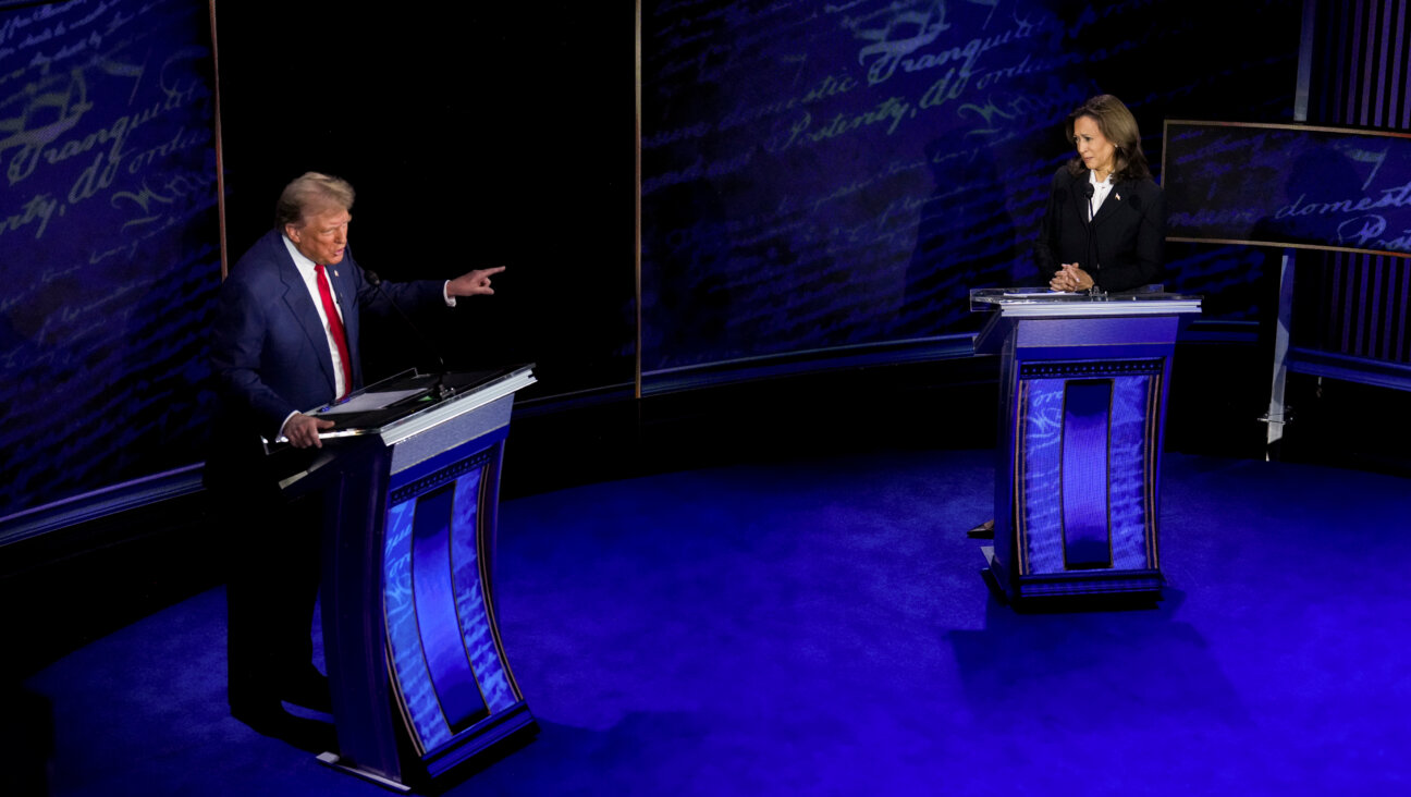 Vice President Kamala Harris and former President Donald Trump during the presidential debate at the Pennsylvania Convention Center in Philadelphia, Pennsylvania on Sept. 10.