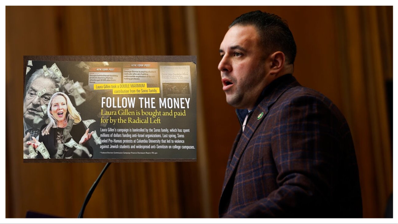 Rep. Anthony D'Esposito (R-NY) on Sept. 29, 2023. His Democratic opponent, Laura Gillen, says a  mailer targeting her, paid for by a New York Republican group, trafficks in antisemitism.  