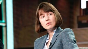 Sally Rooney speaks onstage during a conference in Pasadena, California on January 17, 2020.