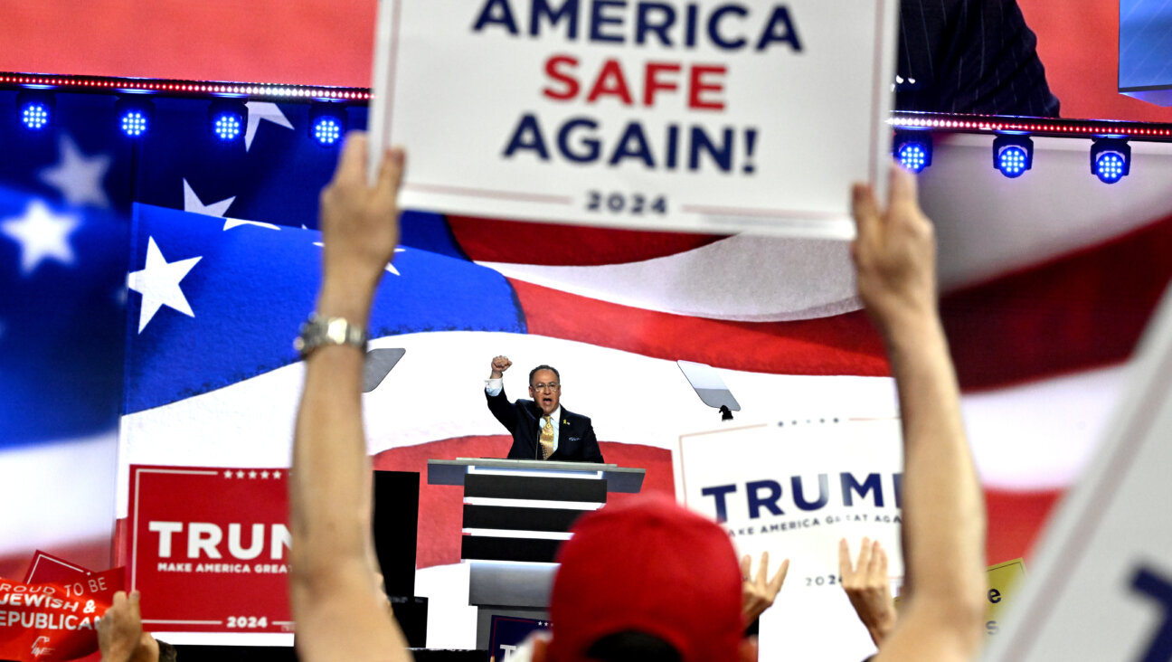 Matt Brooks, chief executive officer of the Republican Jewish Coalition speaks during the Republican National Convention in July. His organization is spending 50% on this year's presidential race than they did in 2020.