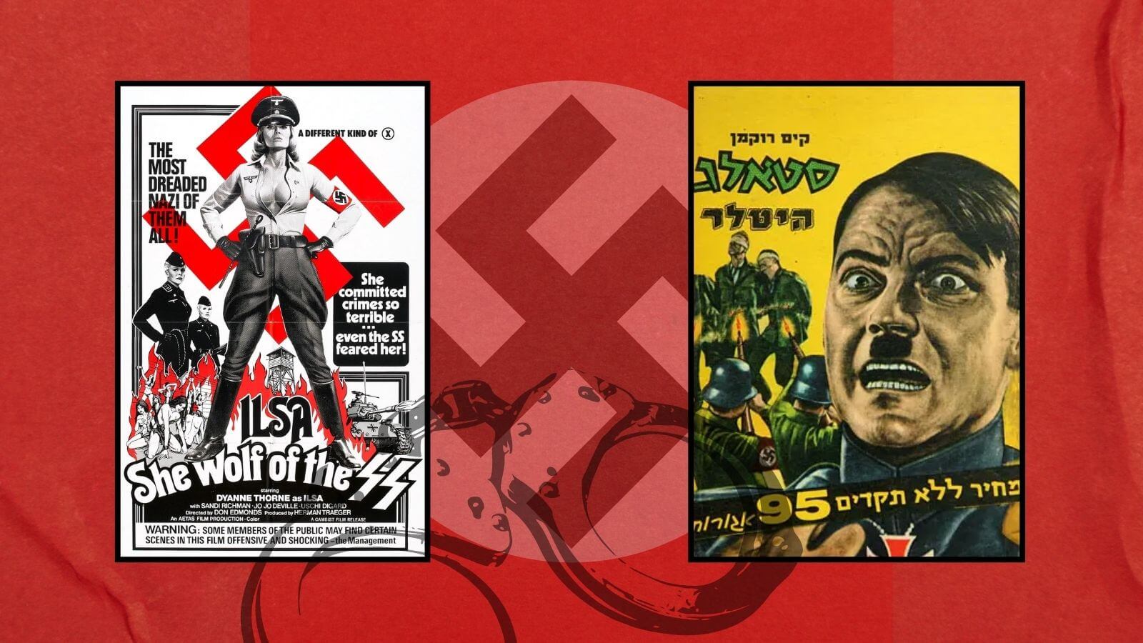 A few covers from Nazisploitation films and stalag fiction.