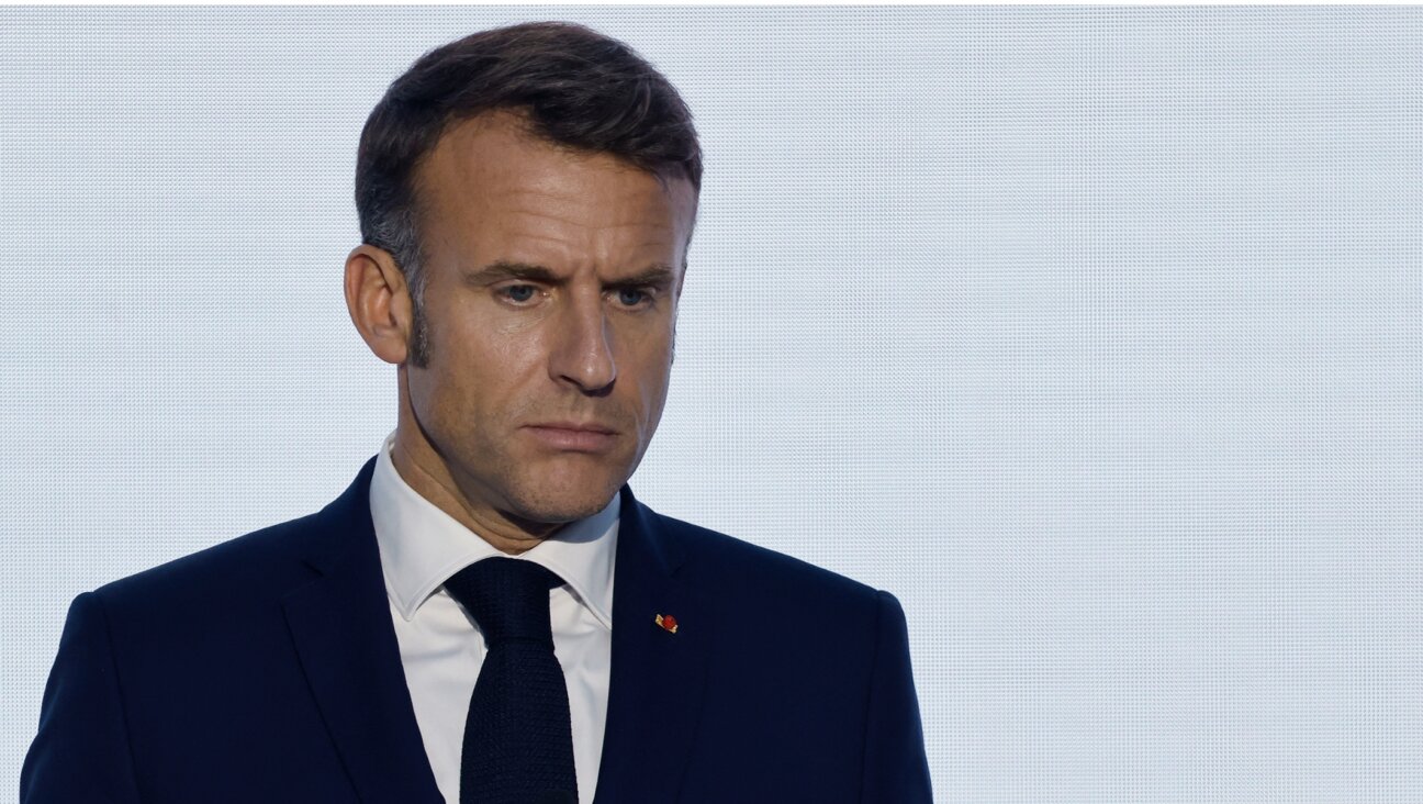 France’s President Emmanuel Macron holds a press conference at the 19th Summit of the Francophonie at the Grand Palais, Paris, Oct. 5, 2024. On the Oct. 7 anniversary he expressed his solidarity with “the pain of the Israeli people” on social media and met with the families of French hostages being held by Hamas. (Ludovic Marin / AFP via Getty Images)