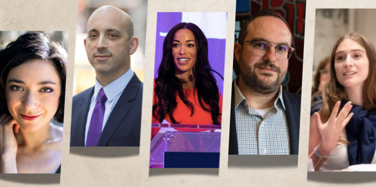 Left to right: Julie Benko, Jonathan Greenblatt, Tiffany Harris, Rabbi Dovid Asher and Chloe Katz.