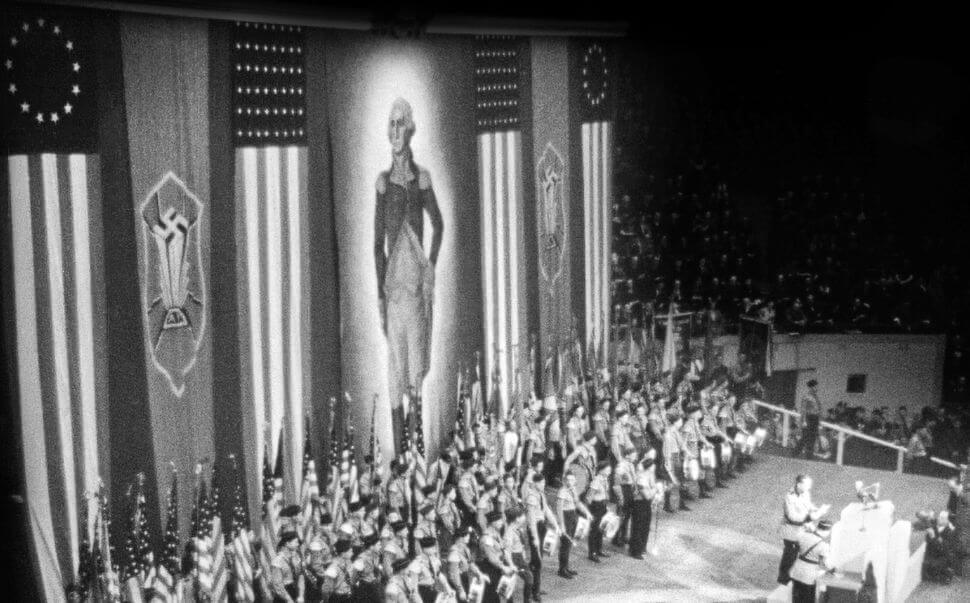 A scene from the 1939 German-American Bund rally at Madison Square Garden.