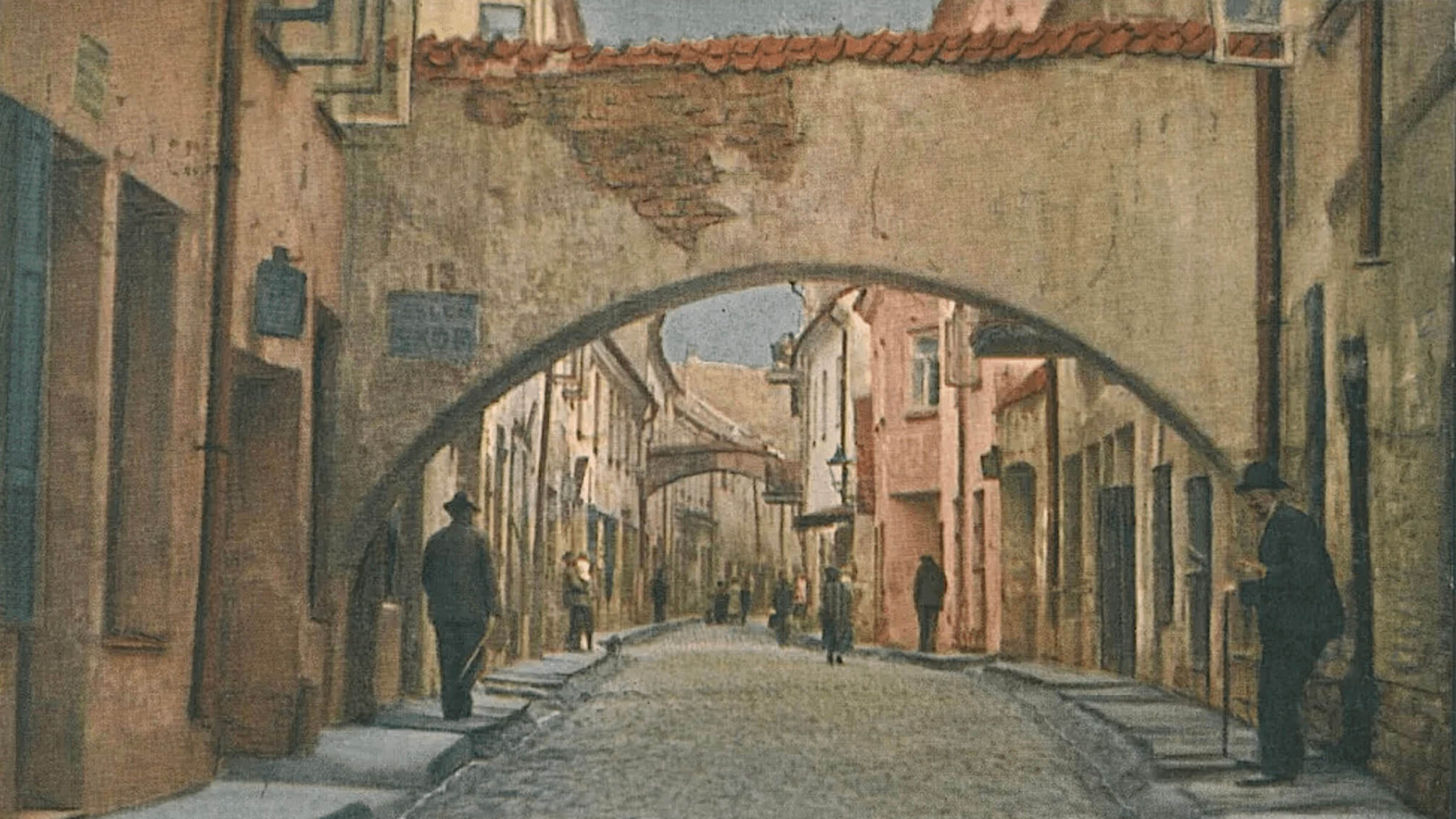 Jatkowa Street (Butchers' Street) in the old Jewish quarter of Vilna