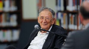 In 2015, historian Yehuda Bauer shared his oral history with the USC Shoah Foundation. (USC Shoah Foundation)