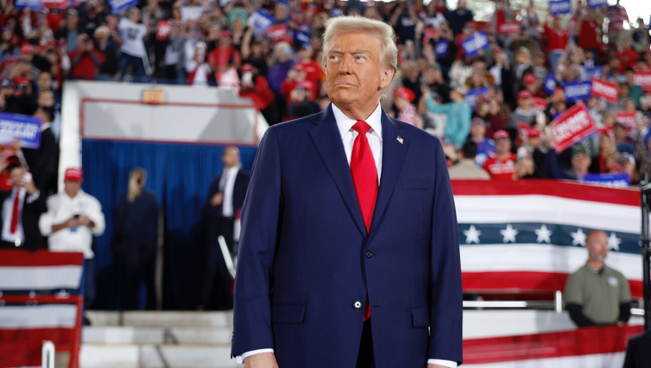 Republican presidential nominee, former U.S. President Donald Trump takes the stage during a campaign rally at the J.S. Dorton Arena, Raleigh, North Carolina, Nov. 4, 2024. (Chip Somodevilla/Getty Images)