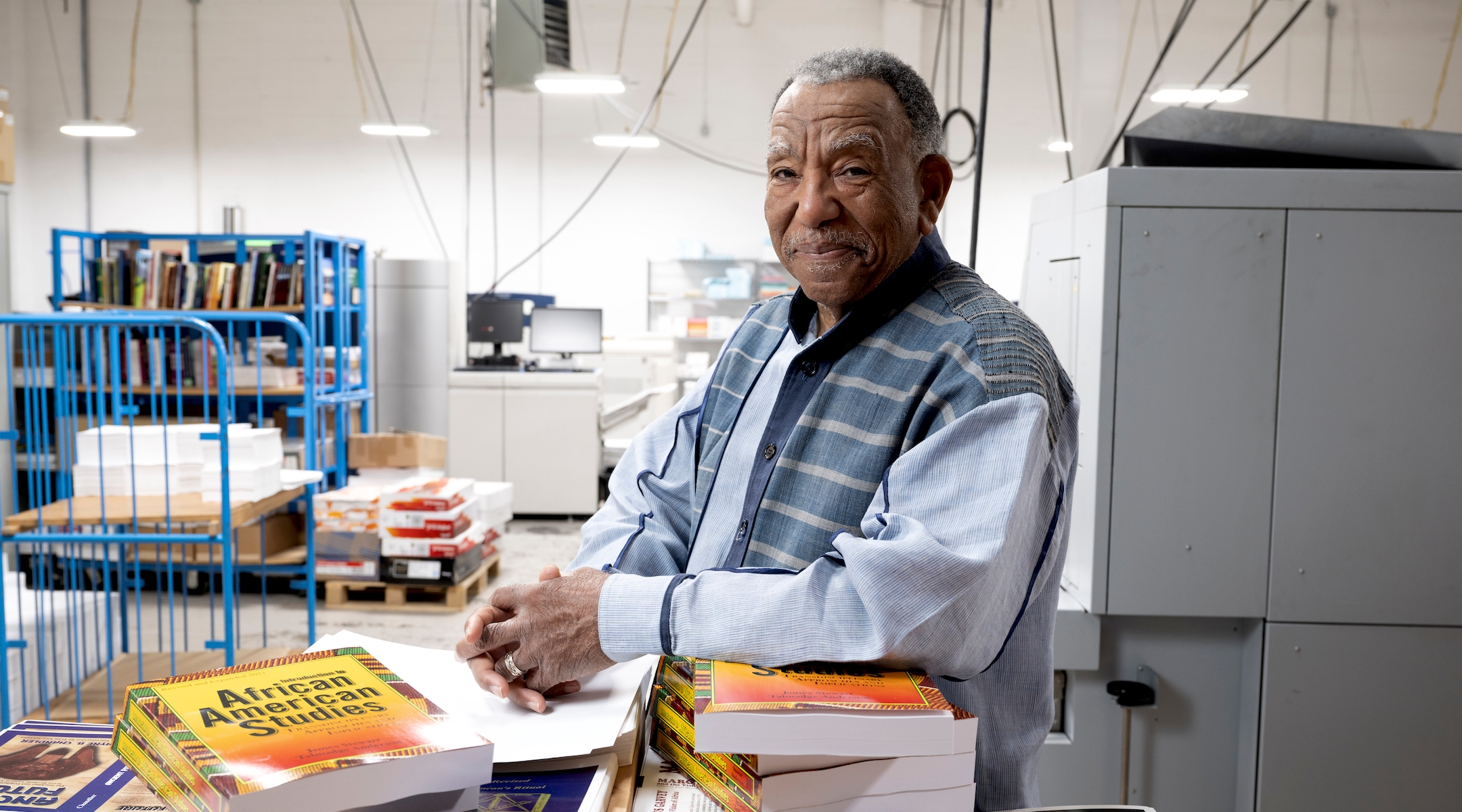 Paul Coates, the founder of Black Classic Press, at his publishing house in Baltimore, Maryland on August 28, 2024. (Marvin Joseph/The Washington Post via Getty Images)