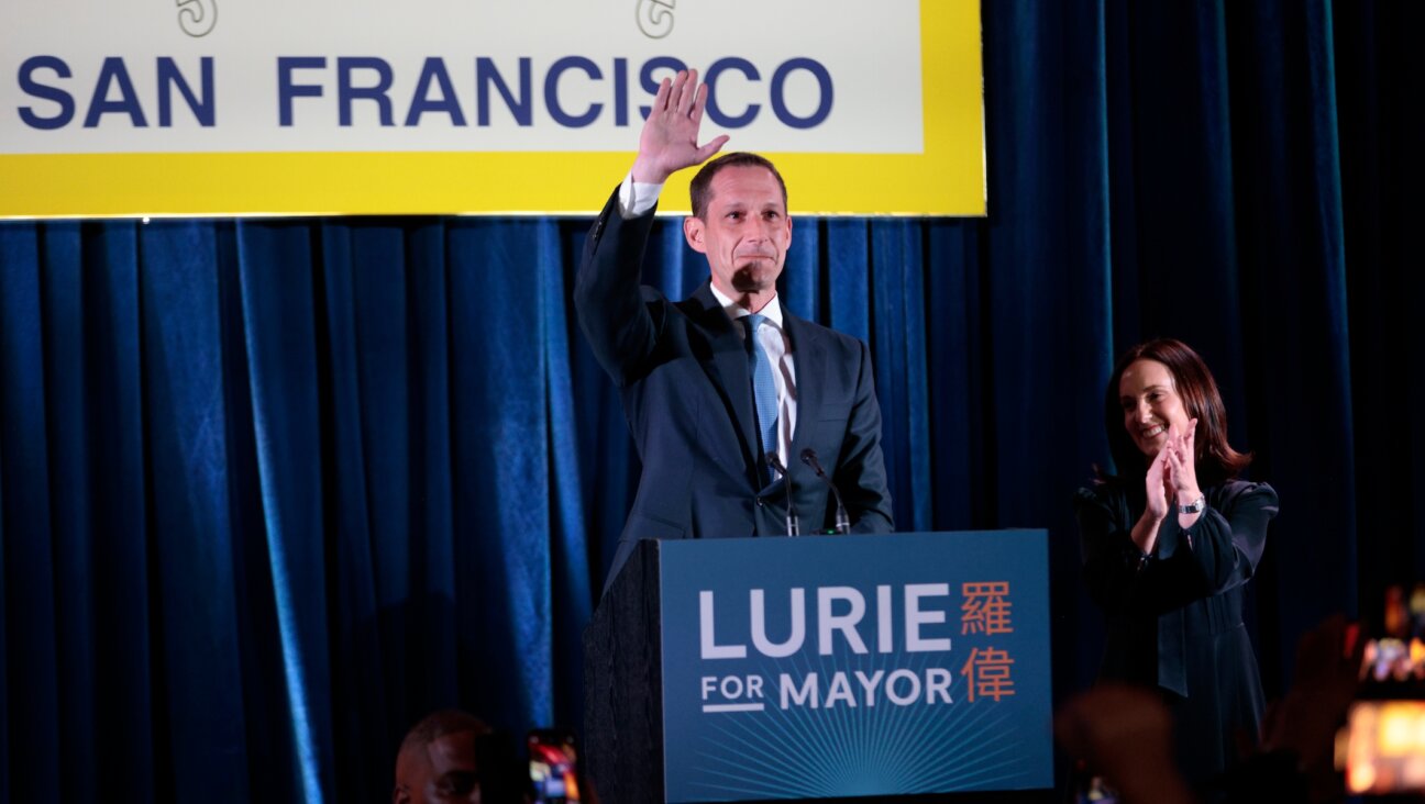 Mayoral candidate Daniel Lurie during his election night watch party at the Chapel in San Francisco on Tuesday, Nov. 5, 2024. (Santiago Mejia/San Francisco Chronicle via Getty Images)