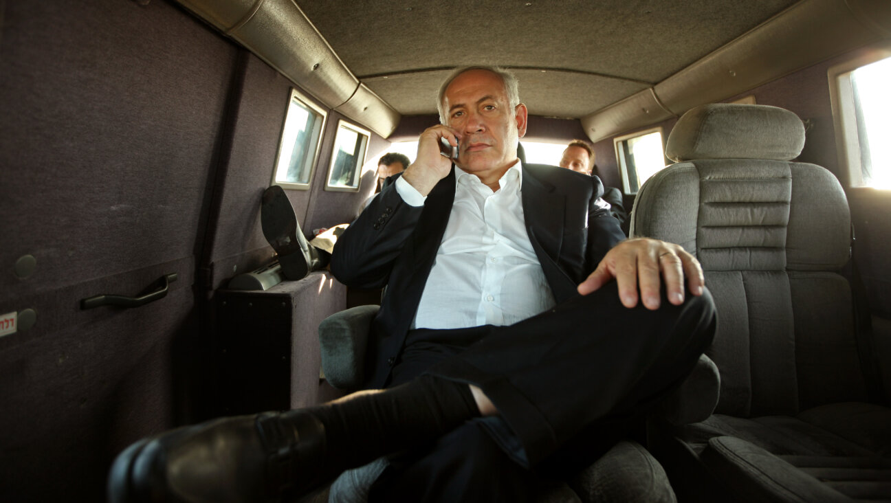 Israel's Likud Party leader Benjamin Netanyahu during his visit to the southern Israeli city of Ashdod, Monday Jan. 12, 2009.