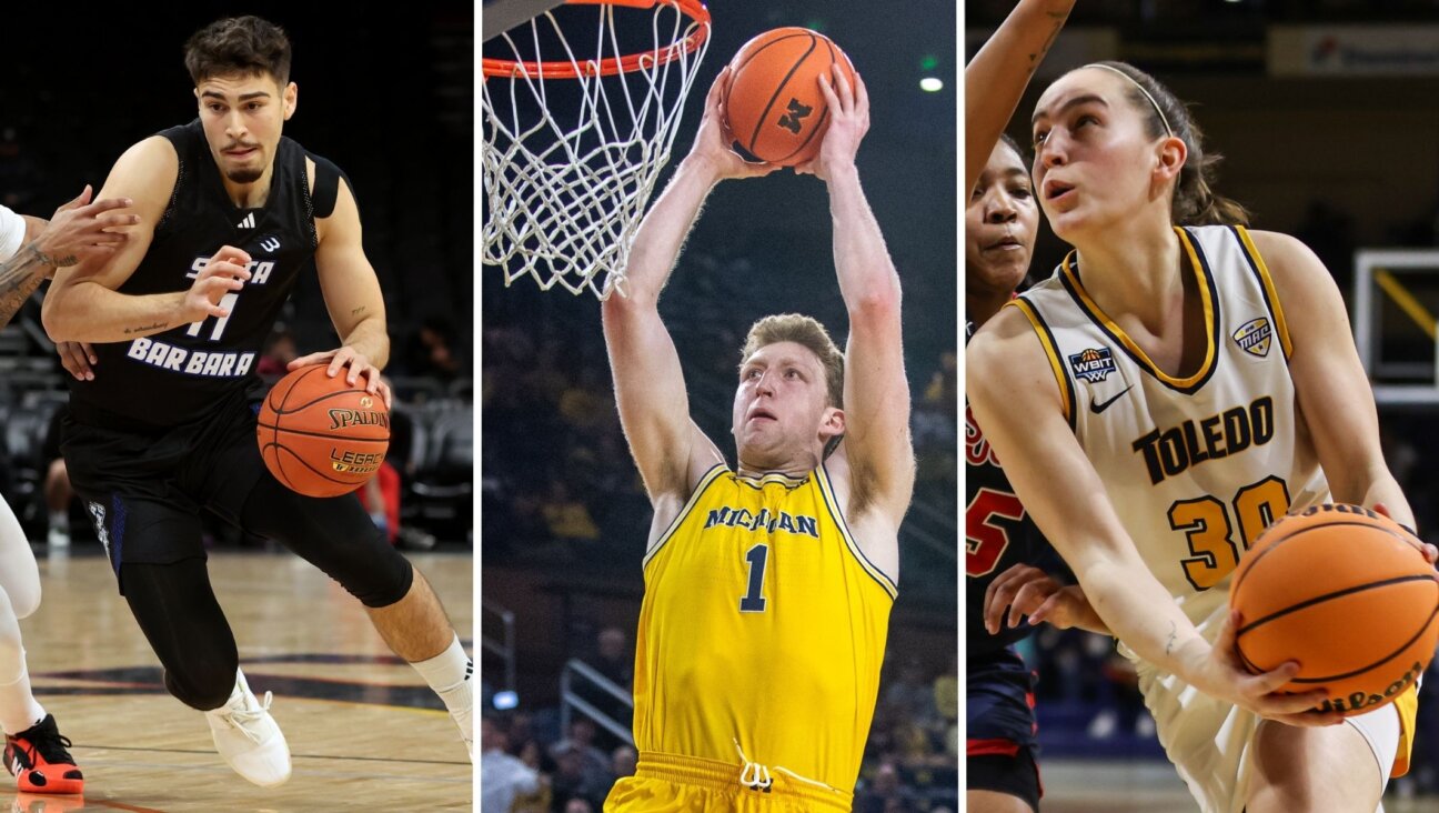 Ben Shtolzberg, Danny Wolf and Emmi Rinat are just three of the dozens of Jewish players in NCAA basketball this year. (Getty Images)