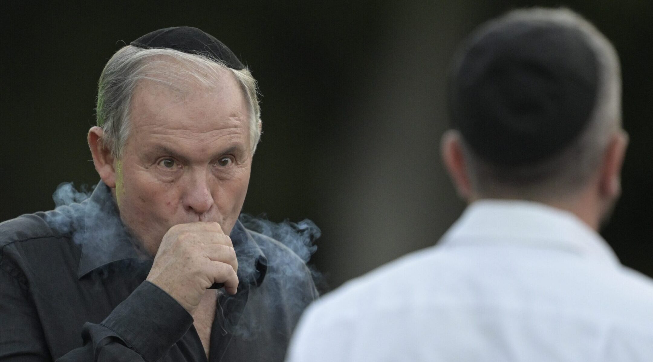 Gerardo Werthein, then Argentina’s ambassador to the United States, vapes during a Hanukkah celebration in Buenos Aires, Dec. 12, 2023. (Juan Mabromata/AFP via Getty Images)