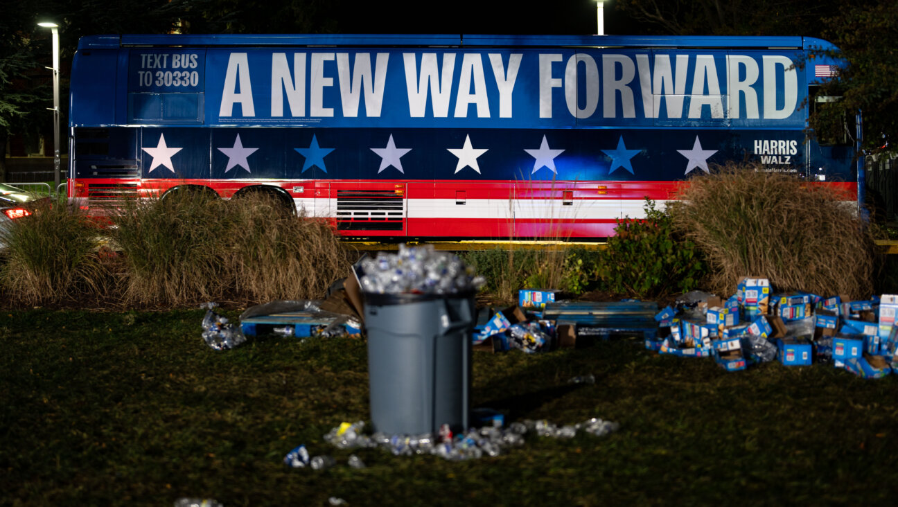 Chairs and trash sit in an empty field after the election night watch party for Democratic presidential nominee, Vice President Kamala Harris at Howard University on Tuesday.