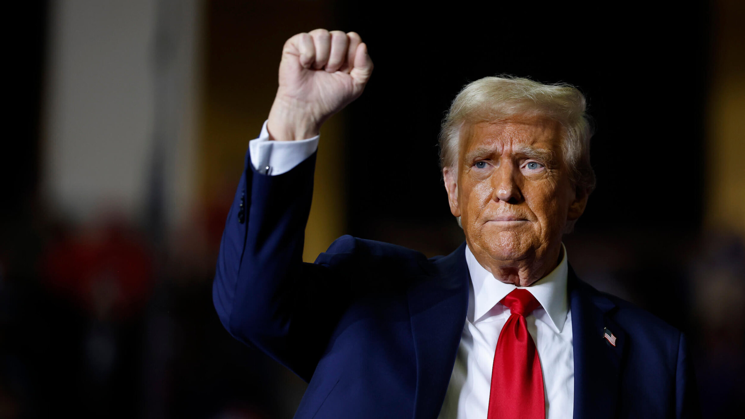 Former President Donald Trump campaigns in Allentown, Pennsylvania on Oct. 29. 