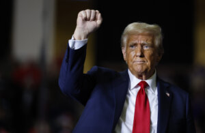 Former President Donald Trump campaigns in Allentown, Pennsylvania on Oct. 29. 