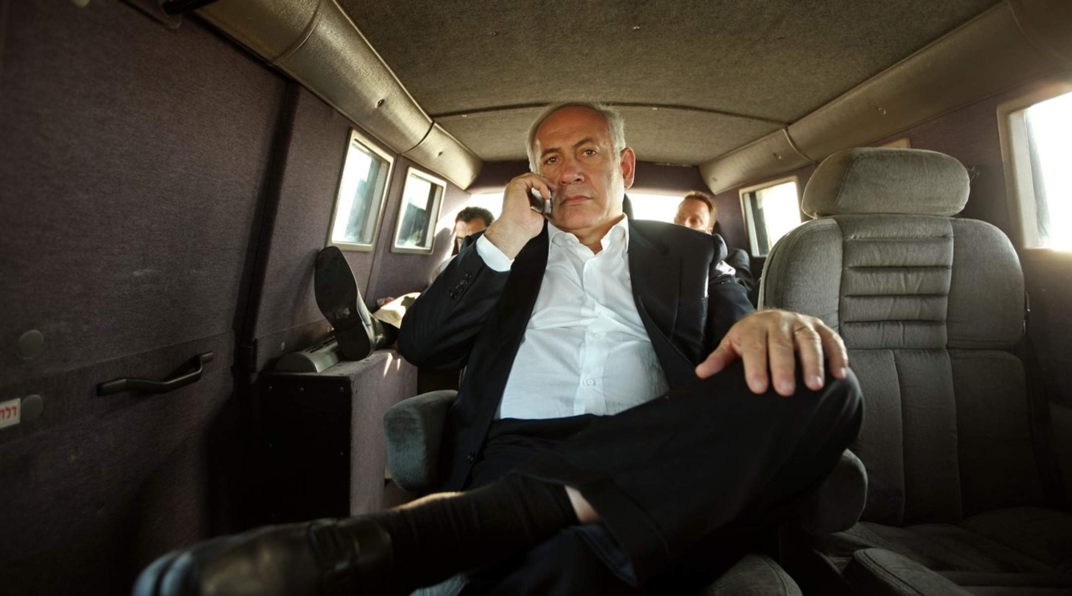 Israeli Prime Minister Benjamin Netanyahu in a still from <i>The Bibi Files</i>.