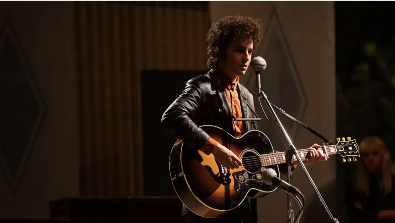 Timothée Chalamet is Bob Dylan in 'A Complete Unknown.'