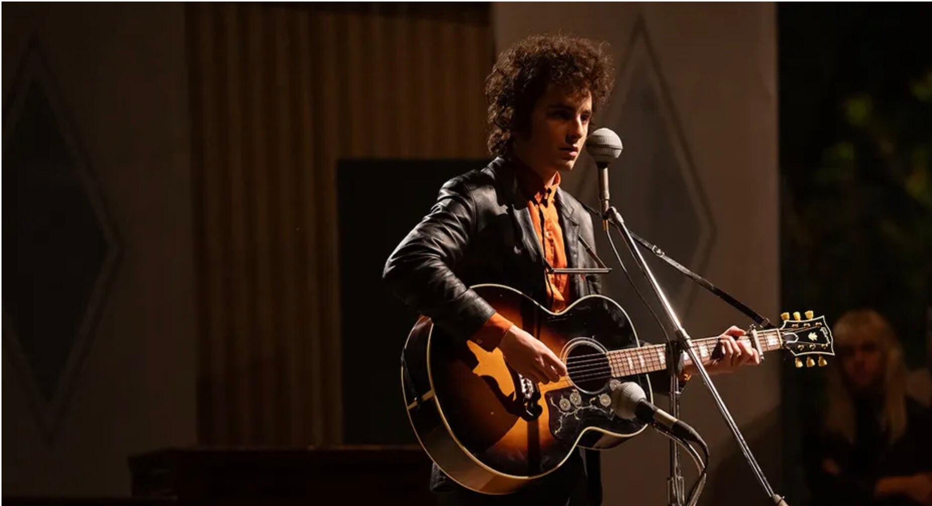 Timothée Chalamet is Bob Dylan in 'A Complete Unknown.'