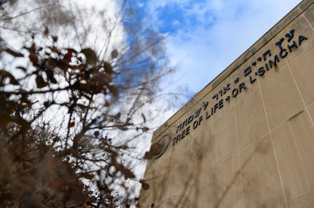 The Tree of Life Synagogue on the first anniversary of the attack.