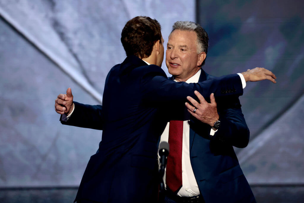 Steve Witkoff and his son Zach during the Republican National Convention July 18.