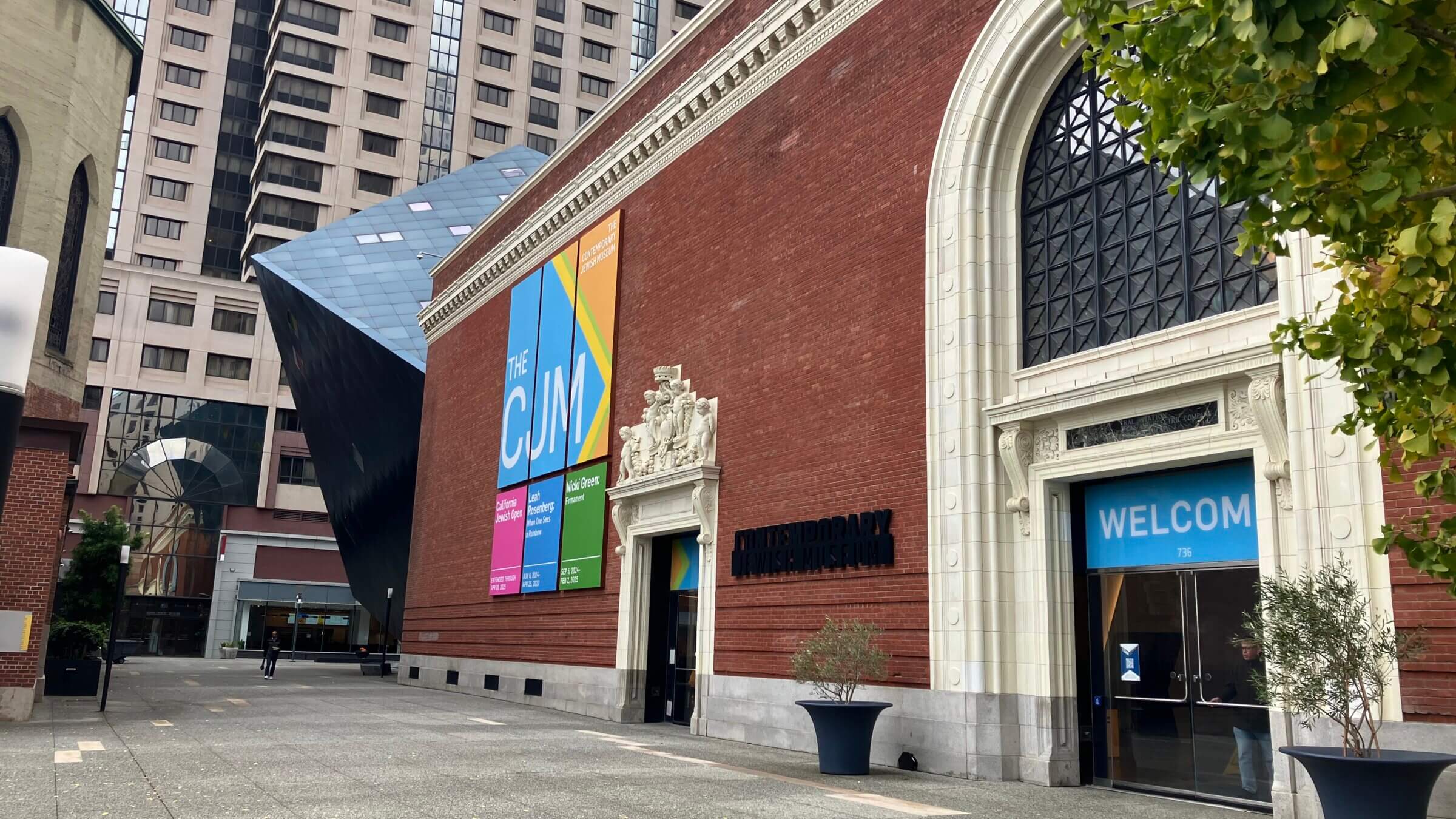 The exterior of the Contemporary Jewish Museum, a former power station redesigned by architect Daniel Libeskind.