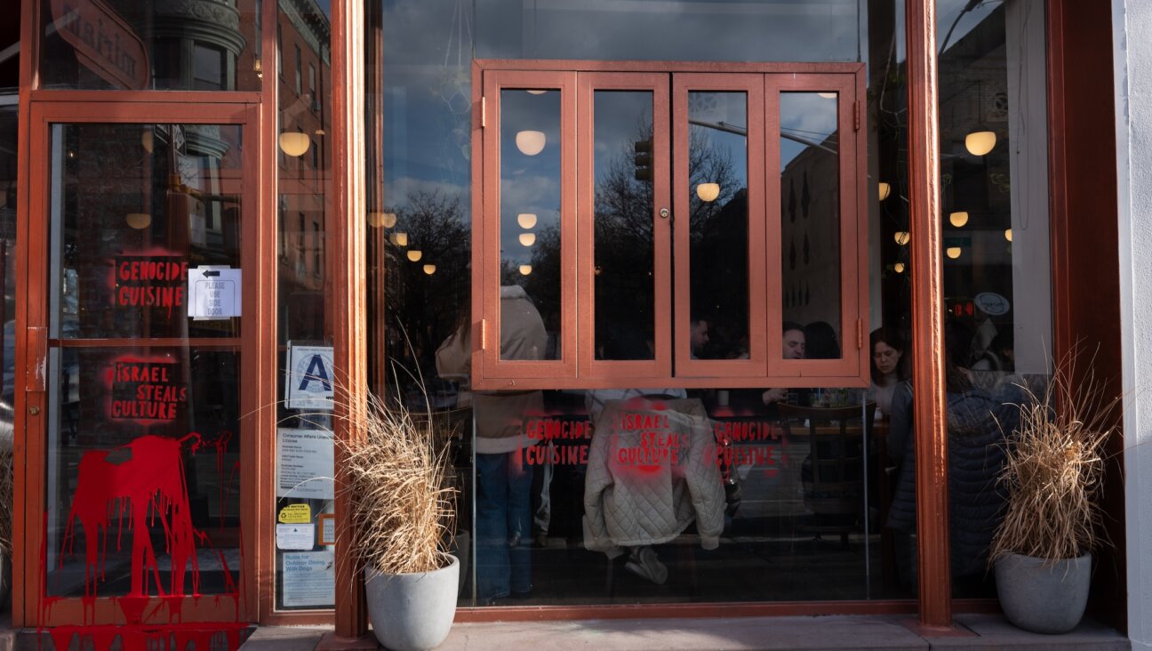 Customers showed up to support Miriam, the popular Israeli-owned restaurant after it was vandalized by graffiti, Park Slope, Brooklyn, Jan. 26, 2025. 