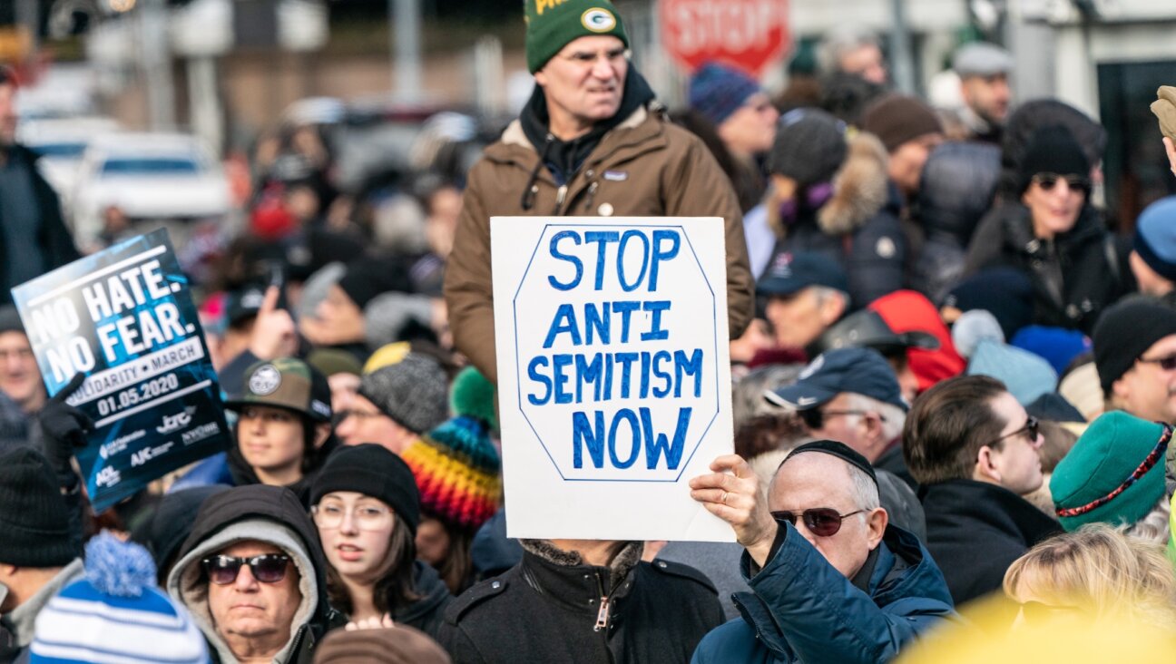 Protesters at a Jewish solidarity march in New York City on Jan. 5, 2020. (Jeenah Moon/Getty Images)