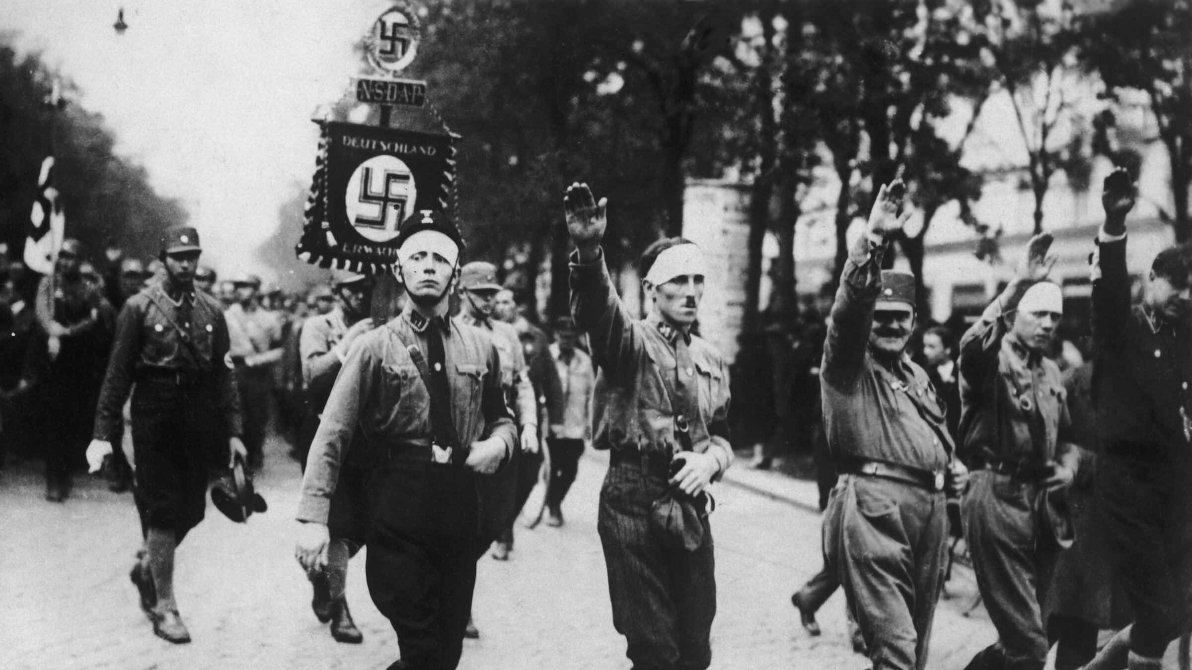 A Nazi Party parade in Vienna in 1930. 