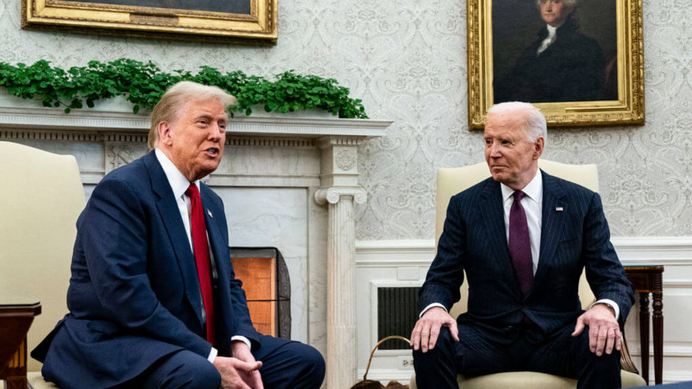 President Joe Biden and President-elect Donald Trump on Nov. 13, 2024. 