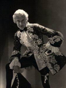 Comte Max de Pourtales wears a costume modeled after a portrait of Casanova, for the 1928 Regency ball.