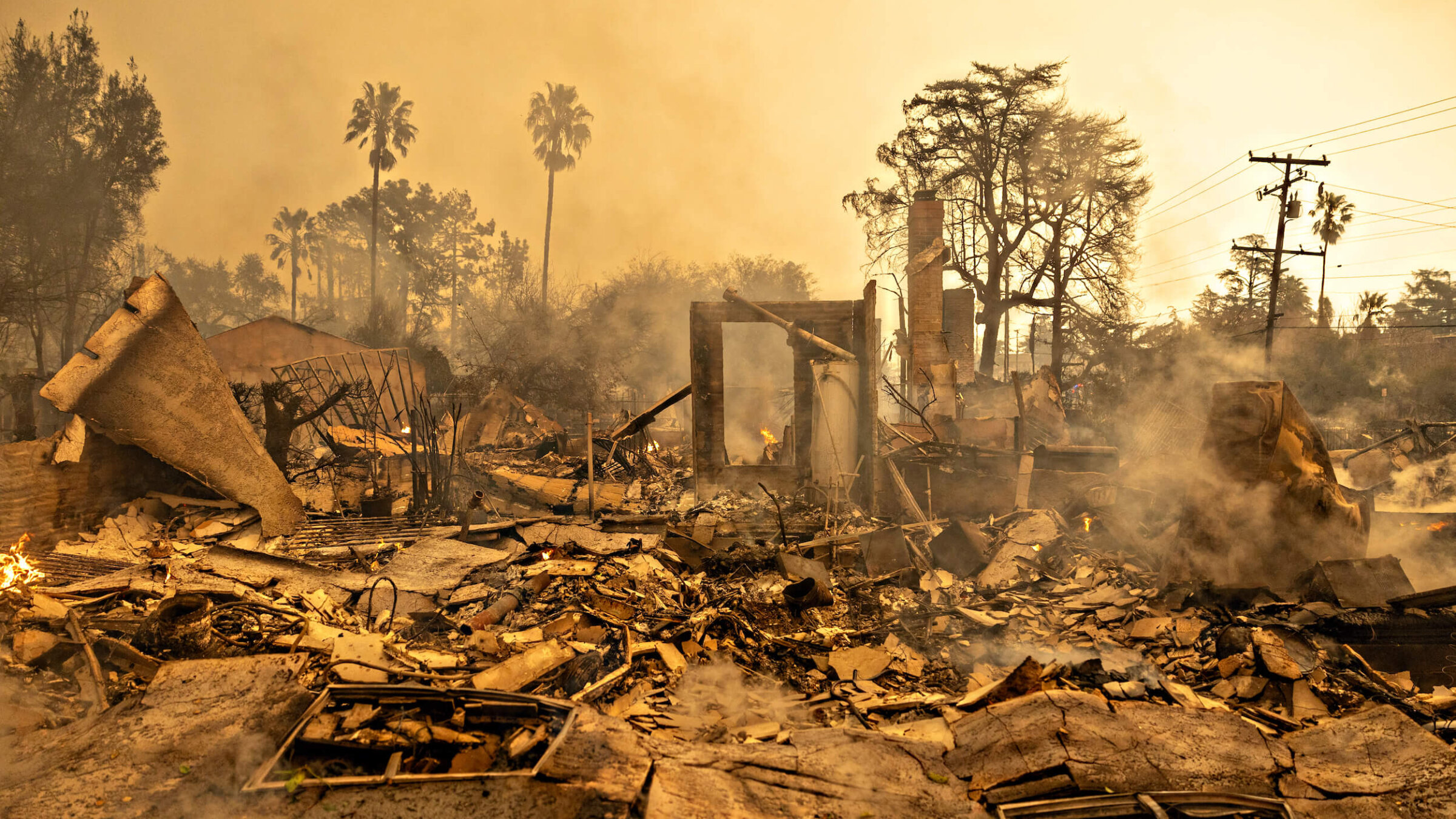 The remains of a home lost in the Eaton fire Altadena, Califonia. 