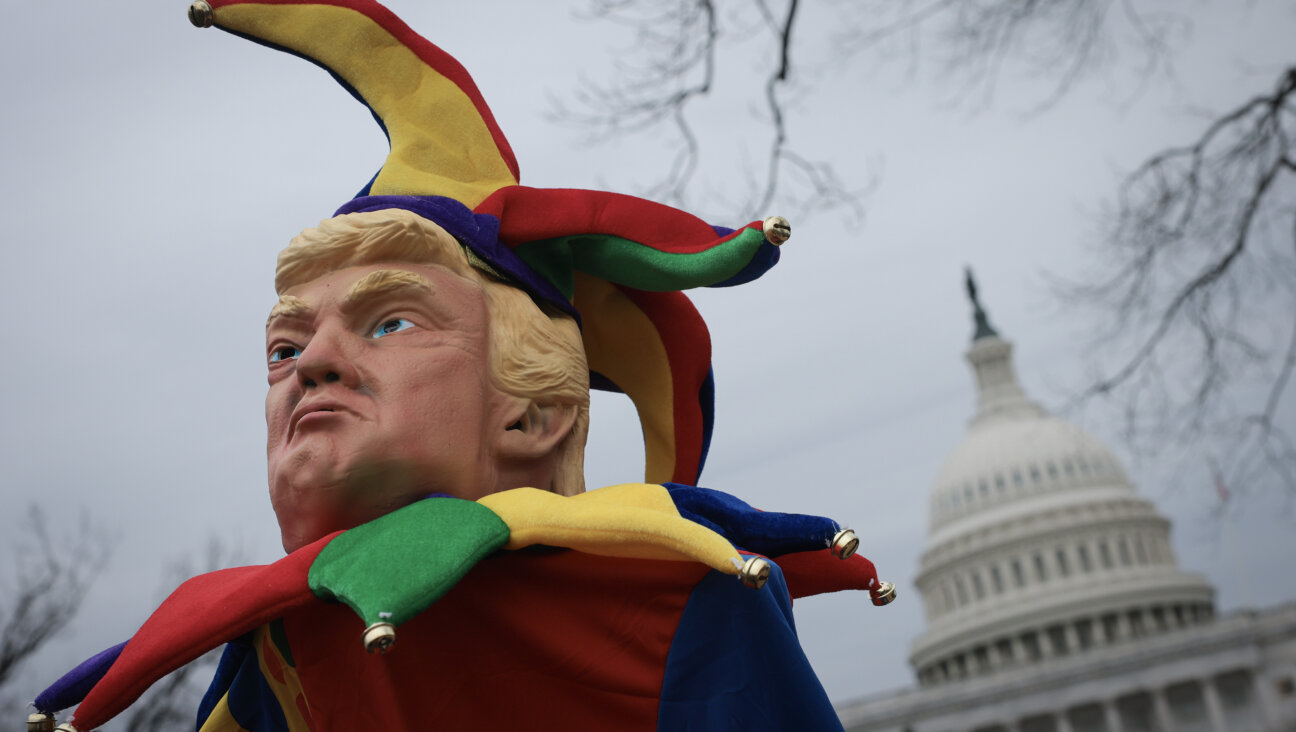 A likeness of Donald Trump at a rally supporting USAID near the U.S. Capitol Feb. 5.