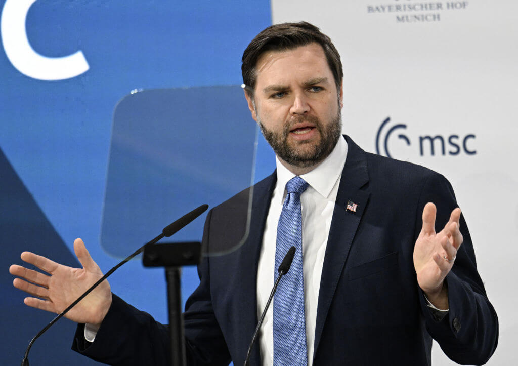 Vice President JD Vance at the Munich Security Conference on Feb. 14. 