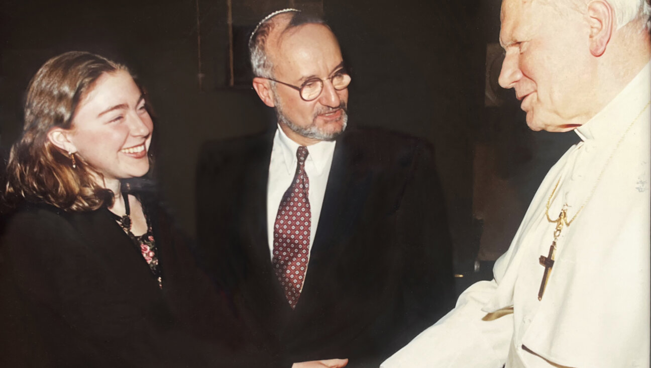 Accompanied by her father Rabbi A. James Rudin, the author meets Pope John Paul II.