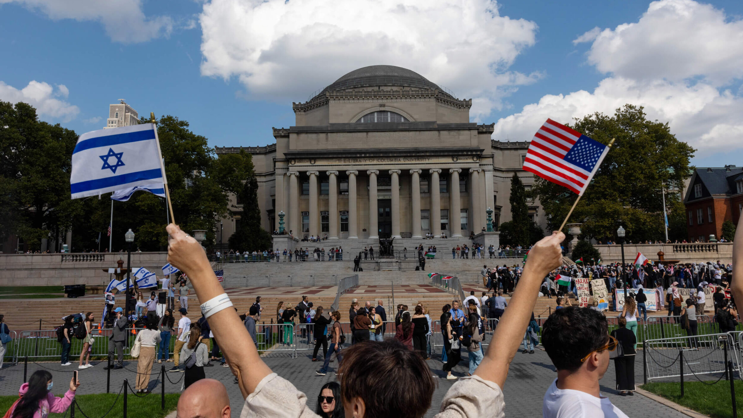 Columbia students organize dueling memorials and rallies both for Israelis and Palestinians on the anniversary of the Oct. 7 attack. 