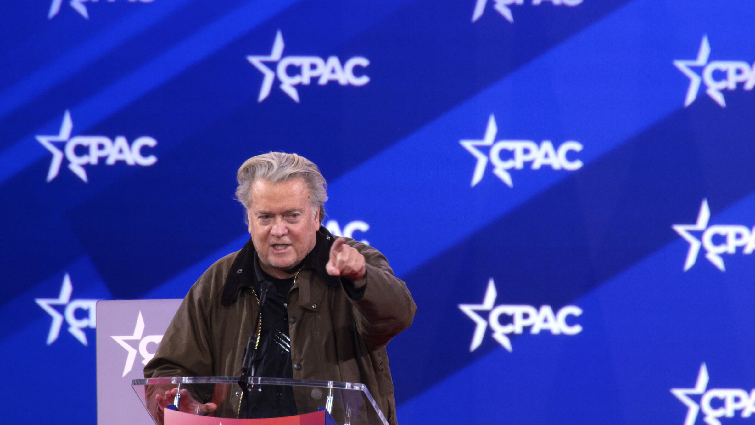 Steve Bannon speaks at the Conservative Political Action Conference on Feb. 20. 