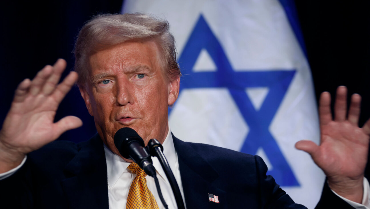 President Donald Trump speaks before prominent Jewish donors at an event titled "Fighting Antisemitism in America" at the Hyatt Regency Capitol Hill on September 19, 2024. 